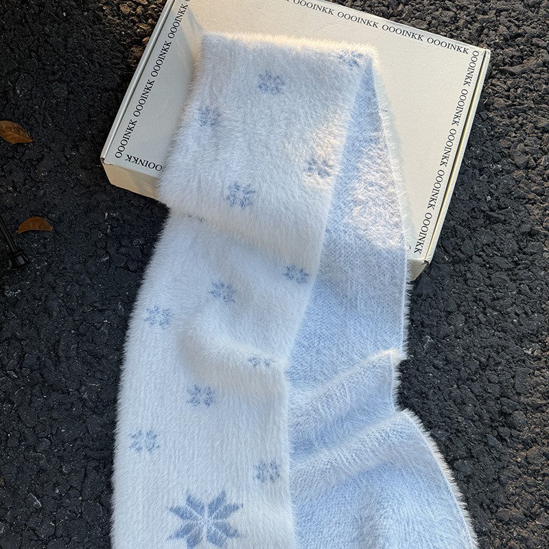 Écharpe Chaude À Motif Flocon De Neige