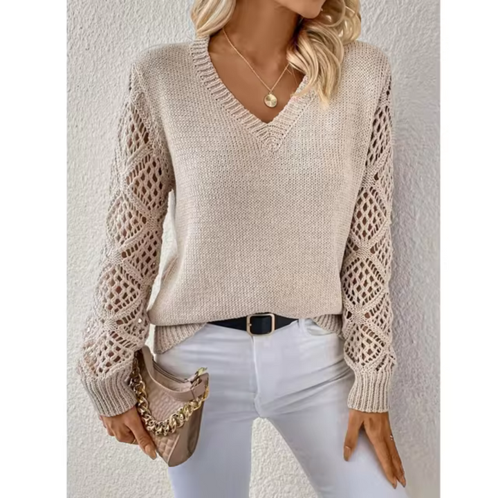 SOLÈNE™ | Casual V-Neck Sweater