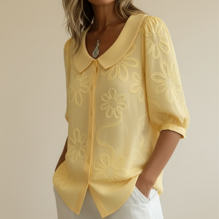 Fiora™ │ Elegant Floral Blouse