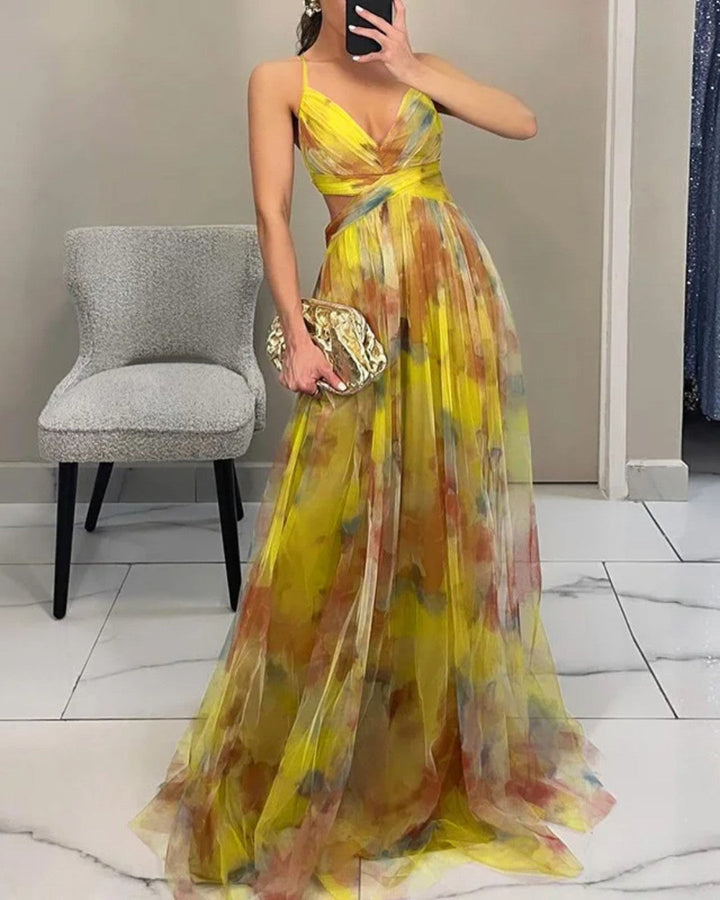 Beatriz | Élégance Florale en Maxi Robe