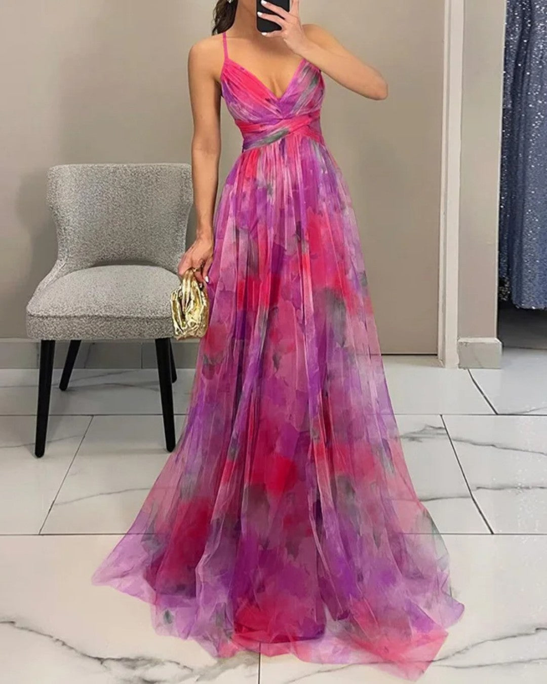 Beatriz | Élégance Florale en Maxi Robe