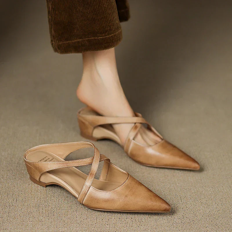 Aluna |  Mules en Cuir Véritable