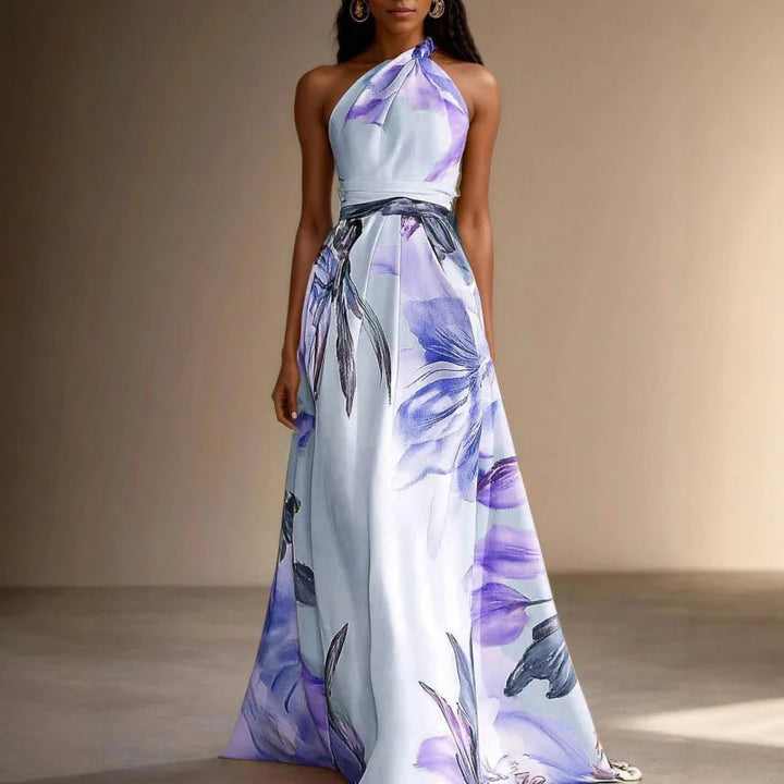 Liora | Robe Maxi Fleurie À Col Halter