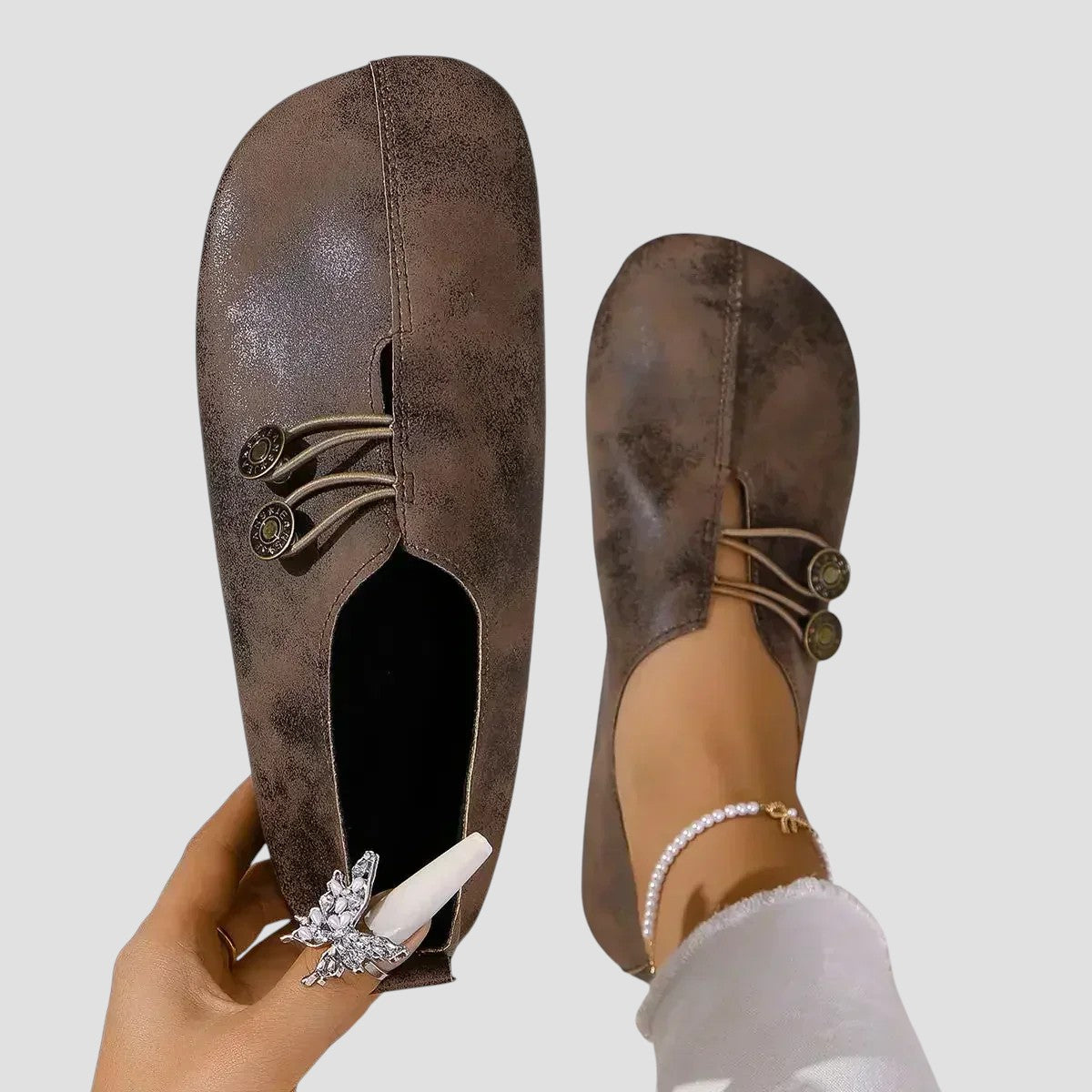 Lydia | Zapatillas ortopédicas de ante suave para mujer