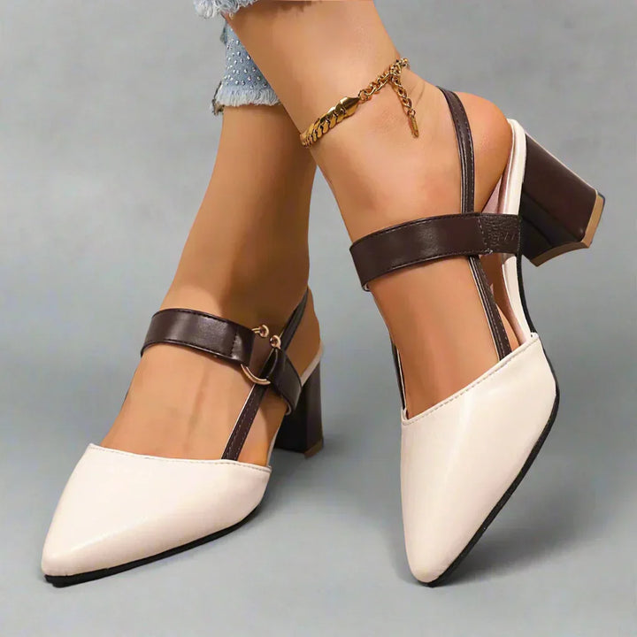 Avalina | Escarpins Élégants À Talon Bloc & Bride