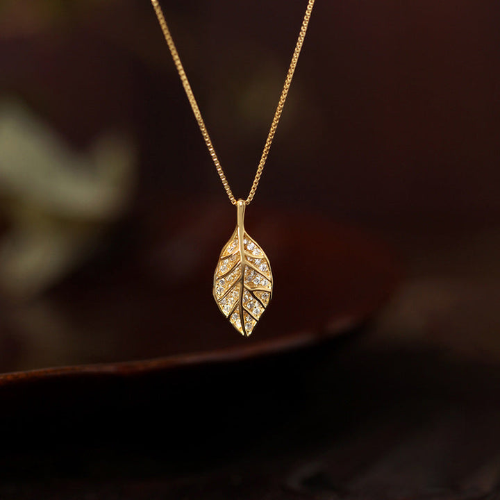 Collier Pendentif Feuille