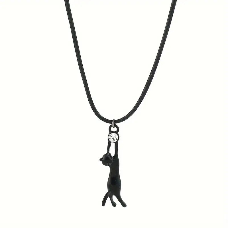 Collier Pendentif Chat Vintage