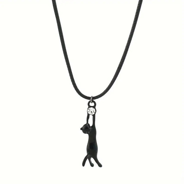 Collier Pendentif Chat Vintage