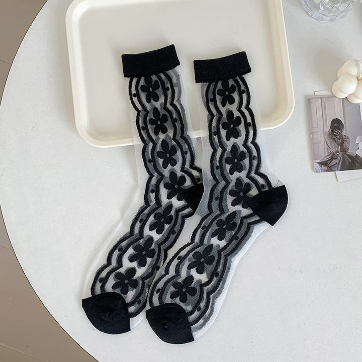 Chaussettes À Fleurs Respirantes