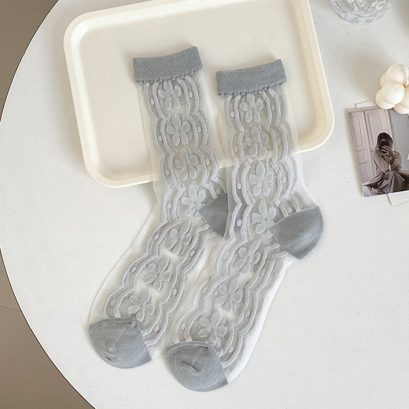 Chaussettes À Fleurs Respirantes