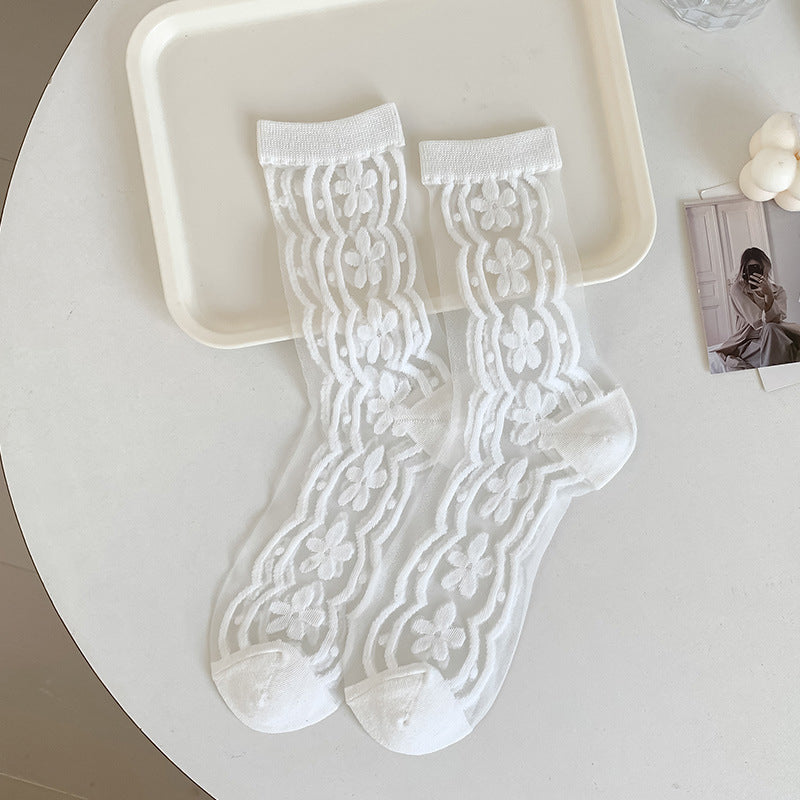 Chaussettes À Fleurs Respirantes