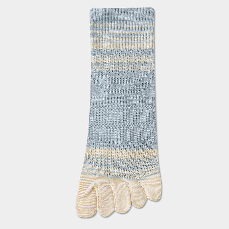 Chaussettes À Cinq Doigts Rayées Et Colorées