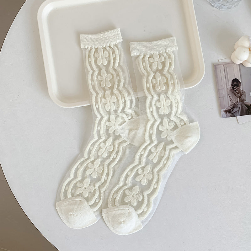 Chaussettes À Fleurs Respirantes