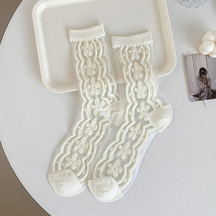 Chaussettes À Fleurs Respirantes
