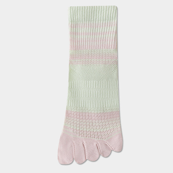 Chaussettes À Cinq Doigts Rayées Et Colorées