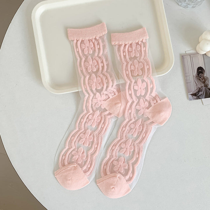 Chaussettes À Fleurs Respirantes