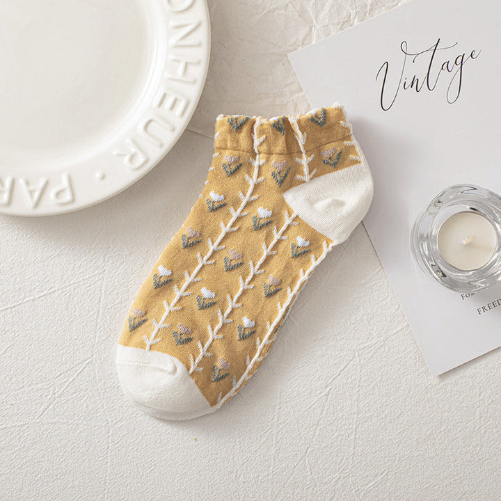 Chaussettes Fleuries Décontractées