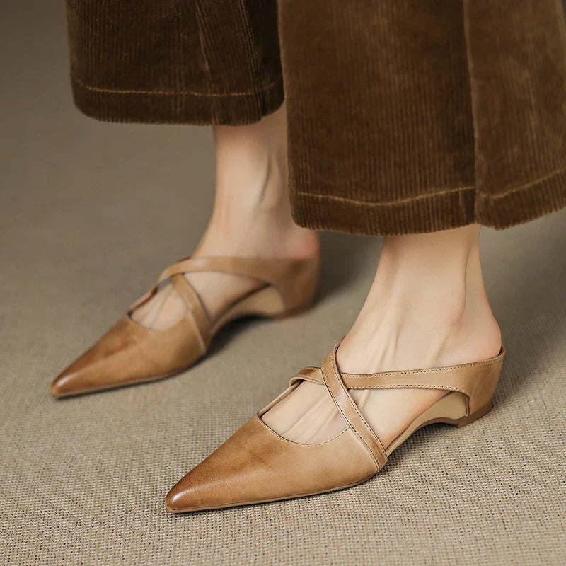 Aluna |  Mules en Cuir Véritable