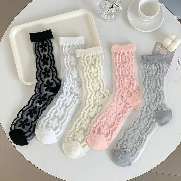 Chaussettes À Fleurs Respirantes