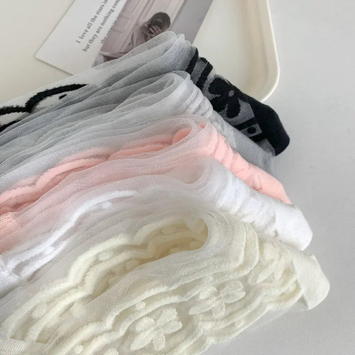 Chaussettes À Fleurs Respirantes