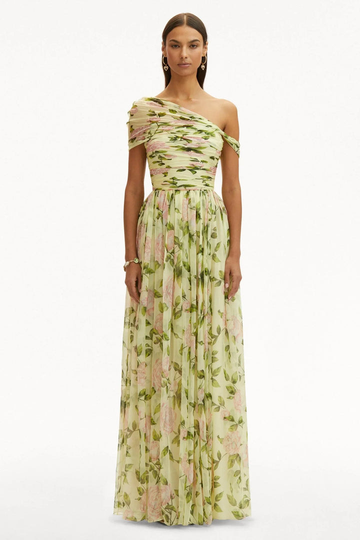 Rosalie | Robe Maxi Fleurie En Mousseline Élégante
