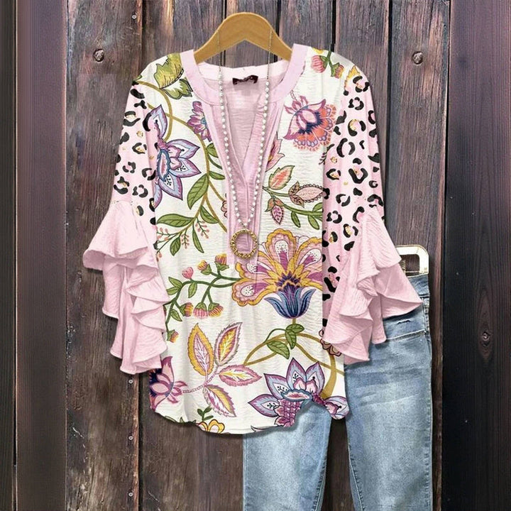 Blouse À Imprimé Floral Vintage