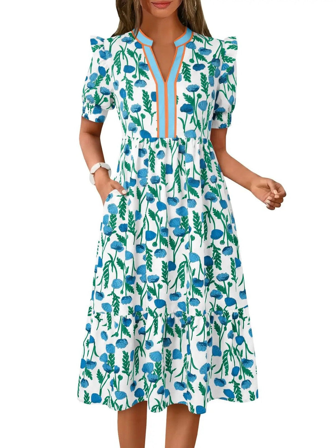 Laura | Robe Longue Fleurie Décontractée pour Femme
