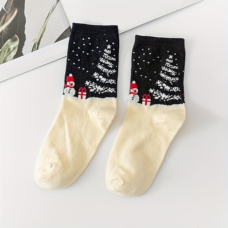 Lot De 5 Paires De Chaussettes De Noël