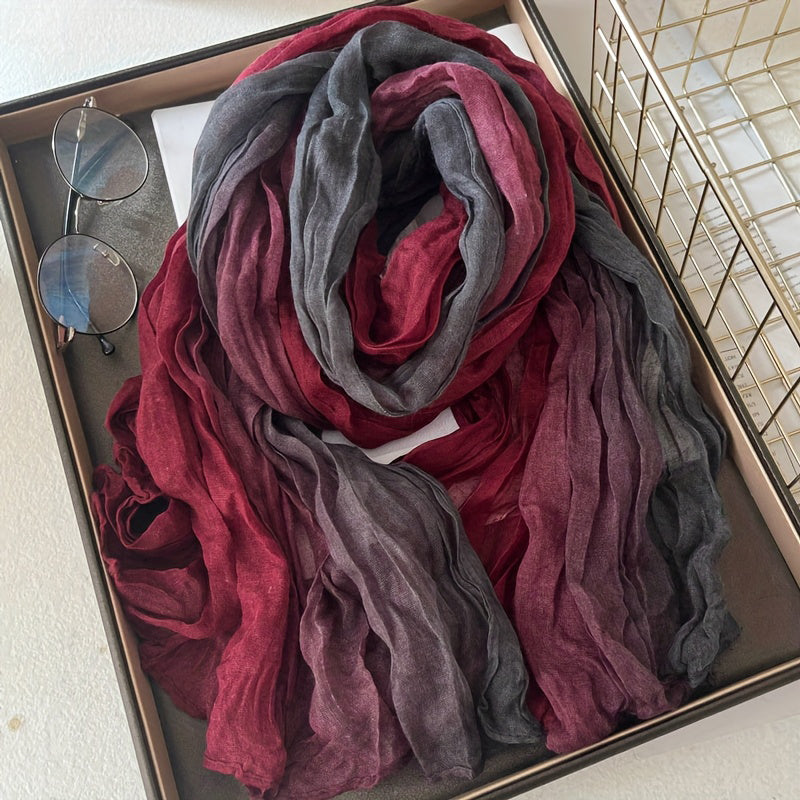 Écharpe Vintage À Blocs De Couleurs