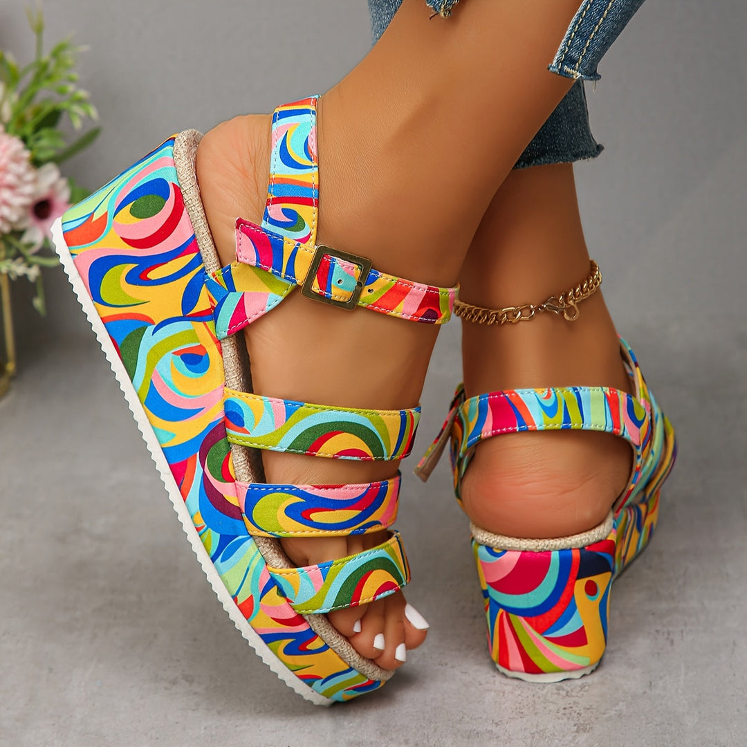 Irene | Platform Sandals with Ankle Strap