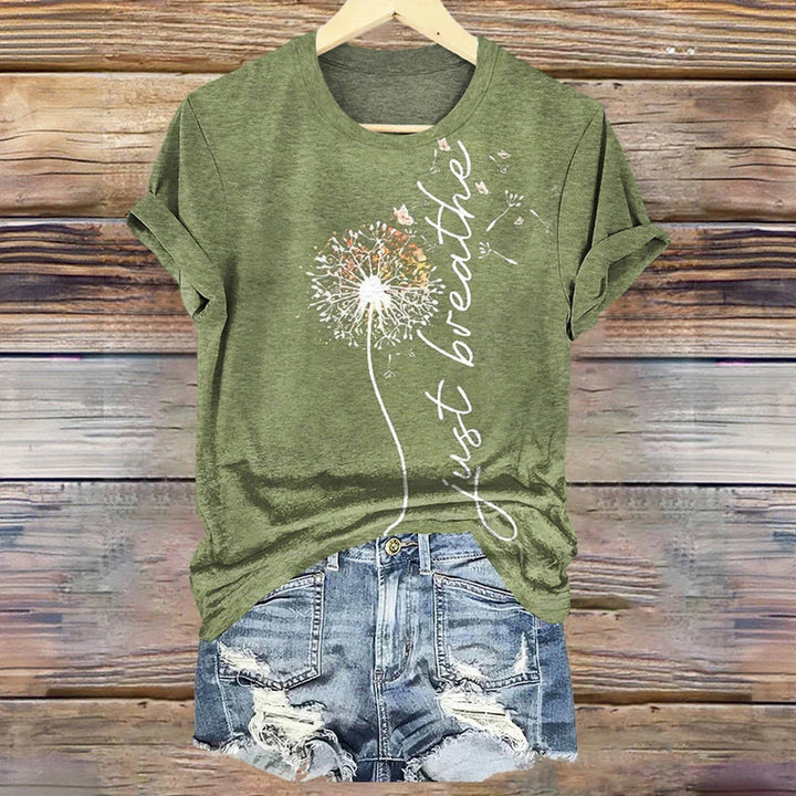 T-Shirt Vintage Imprimé Pissenlit