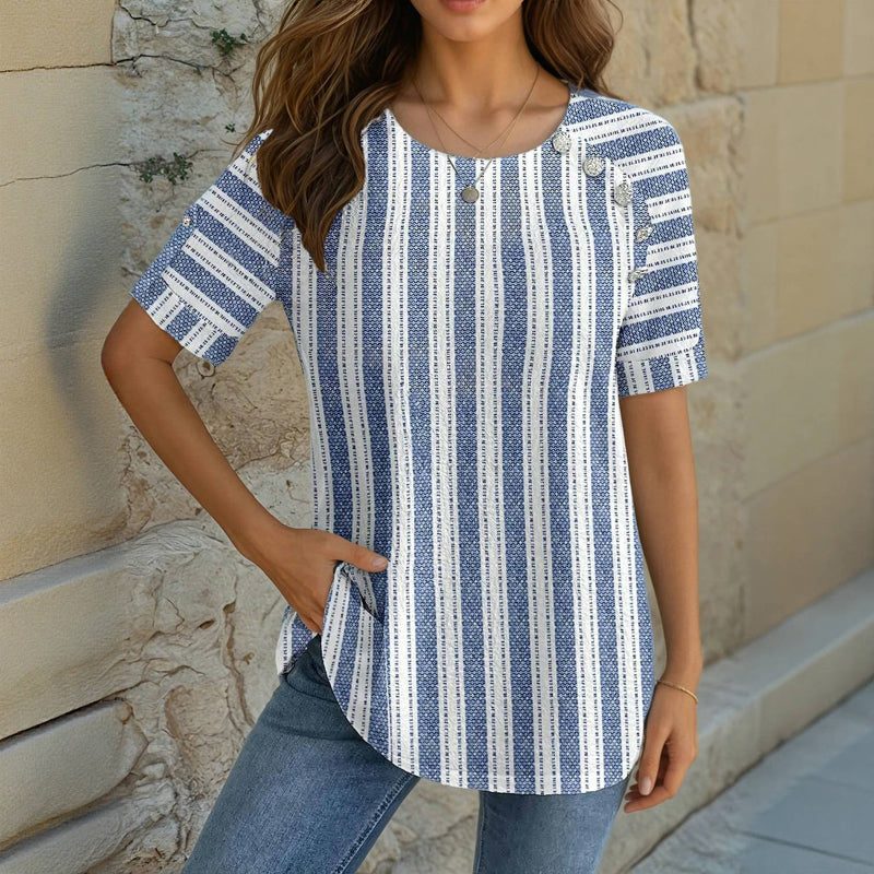 Blouse Rayée Décontractée
