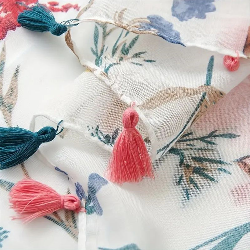 Écharpe À Imprimé Floral Vintage
