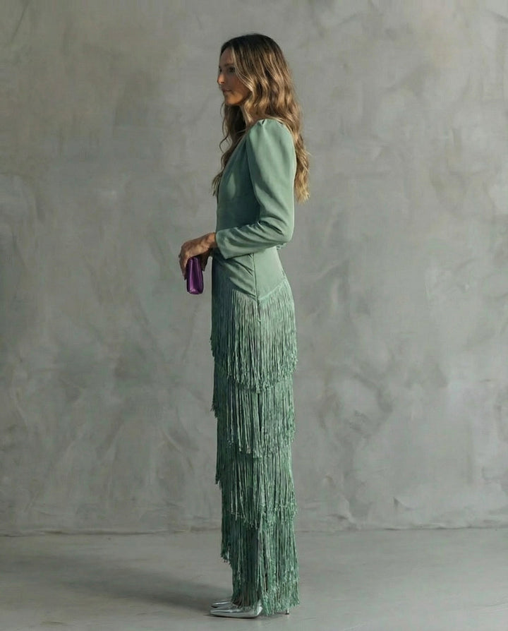 Clara | Robe Élégante à Franges