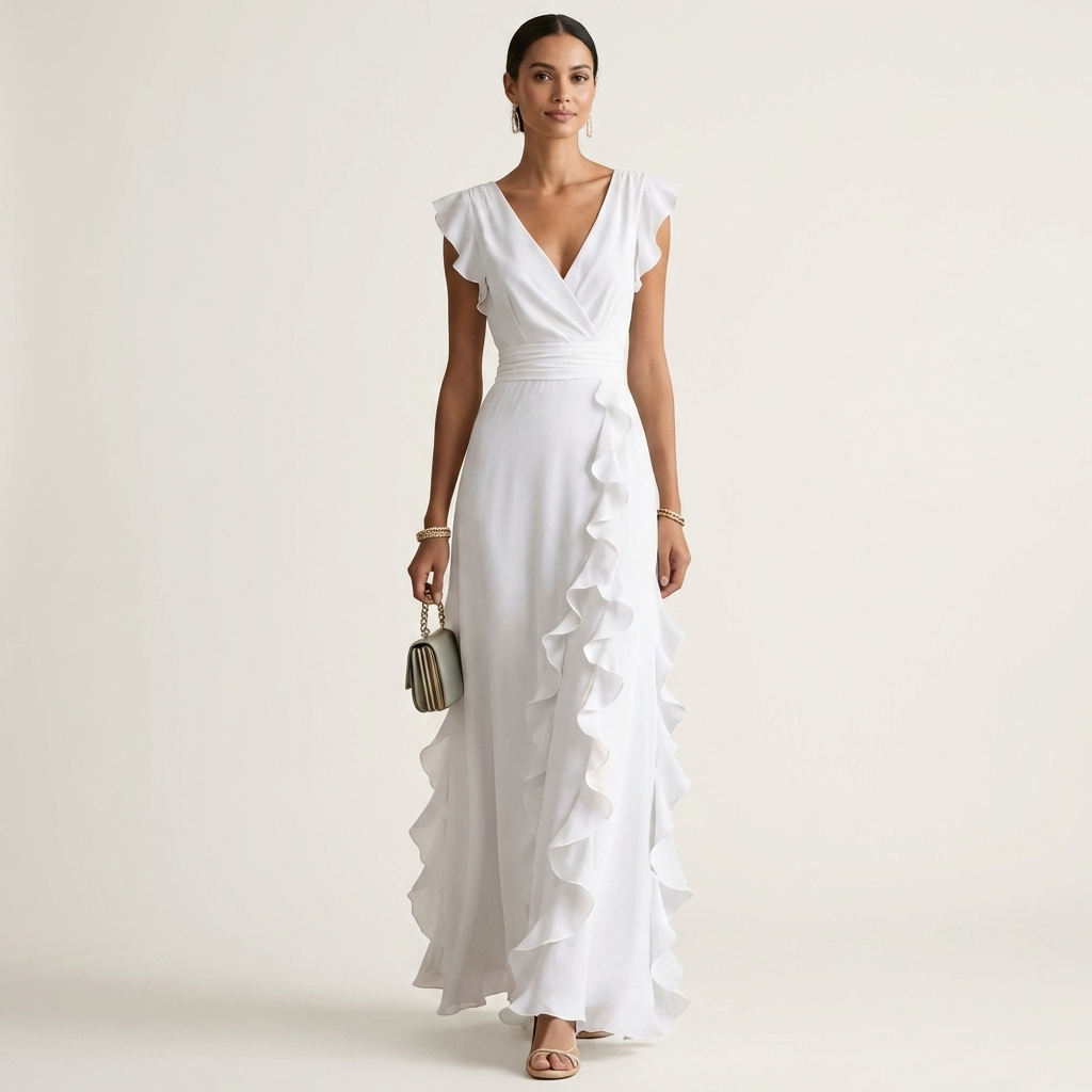 Leonor™ | Vestido Largo de Volante en Cascada
