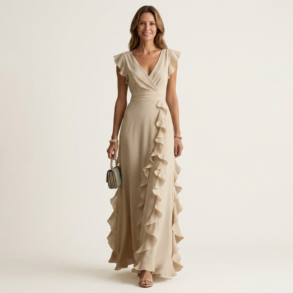 Leonor™ | Vestido Largo de Volante en Cascada