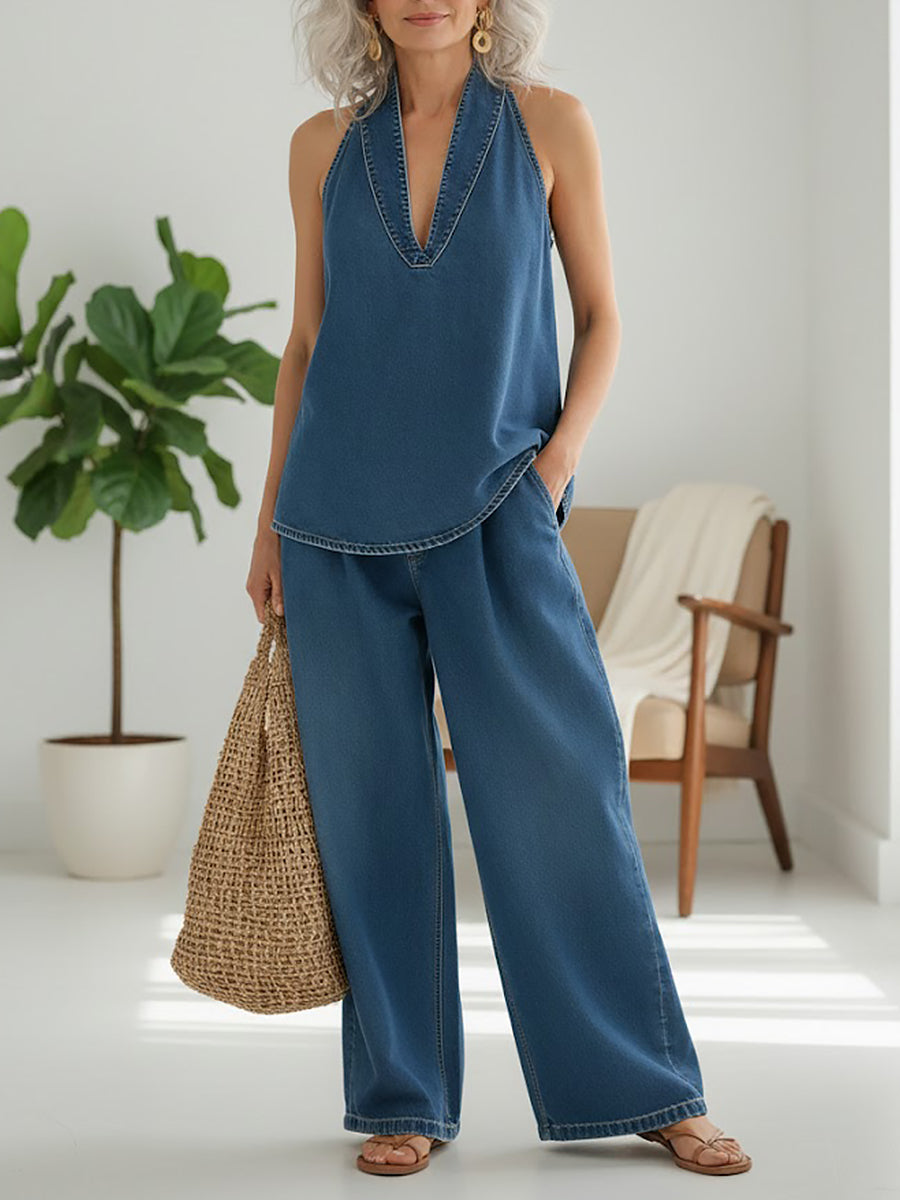 Ivy™ | Ensemble deux pièces denim vintage